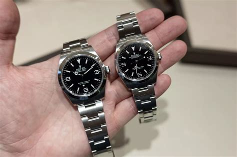 rolex explorer i or.iwc 36|rolex explorer 36 vs 40.